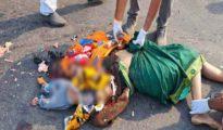 Woman, her toddler killed, husband injured, as trailer truck hits bike on Nagpur-Bhandara Highway