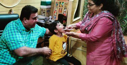 Swarnaprashan Sanskar and Child Care Camp at G Kumar Arogyadham on Jan 8