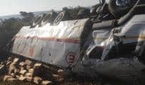 Container truck laden with Nagpur company’s explosives overturns near Betul in MP
