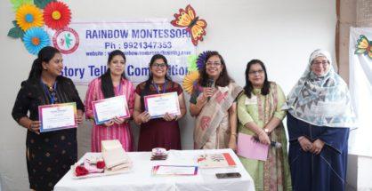Story telling competition held for students at Rainbow Montessori