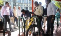 Two Bicycles stand inaugurated by Nagpur Municipal Commissioner- Nagpur Smart City initiative