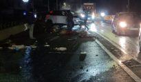 Video: Two cars collide on Sitabuldi Flyover in Nagpur, women caterers injured