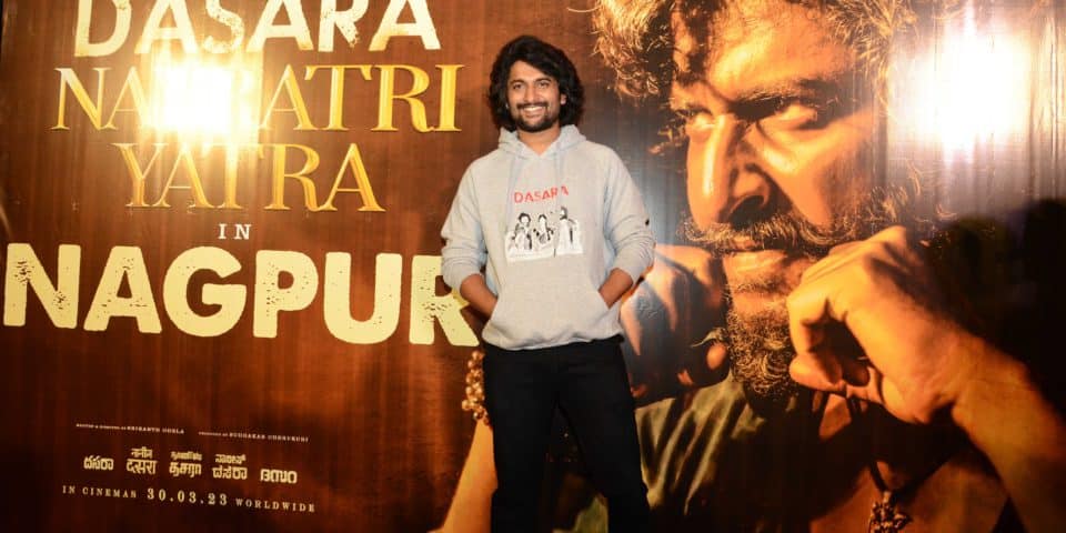 Nagpur welcome Nani with love and infectious energy and zest  as he arrives in the city for the promotions of Dasara