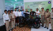 Aditya Hero and HMCL Nagpur gives away  100 Hero motorcycles and helmets to Nagpur Police Force