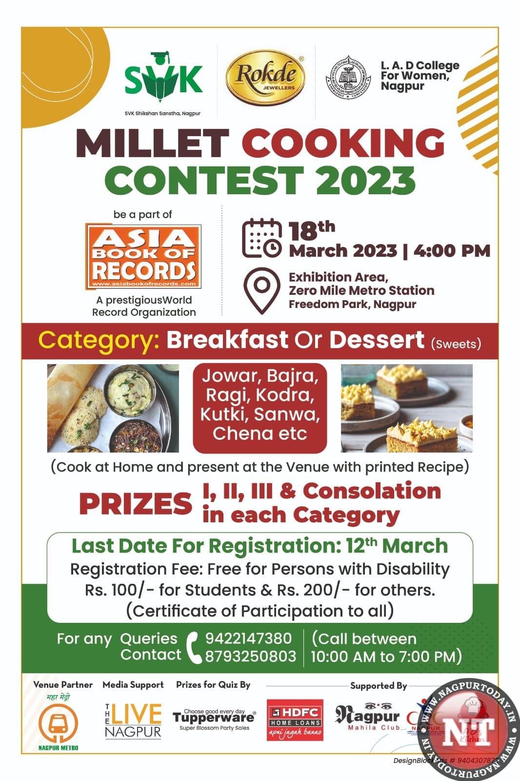 Unique Cooking Contest by SVK & LAD for Asia Book of Records