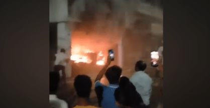 Video: Couple, two kids rescued as fire breaks out in building in Nandanvan