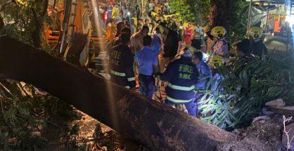 Video: J P Heights wall collapsed due to heavy rain leaves man dead; wife, child trapped under debris