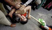 Wrestlers booked for rioting after scuffle with police