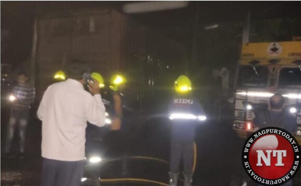 Video Fire at Butibori fuel pump after truck's tyre bursts during