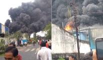 Video: Major fire engulfs factory in MIDC, Nagpur