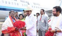 Prez Murmu reaches Hyderabad to attend Alluri’s birth anniversary fete