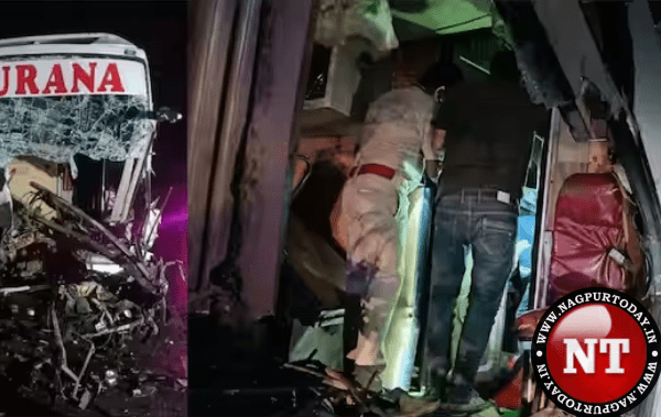 Tragic Accident on Samruddhi Highway, Section of Bus Severely Damaged