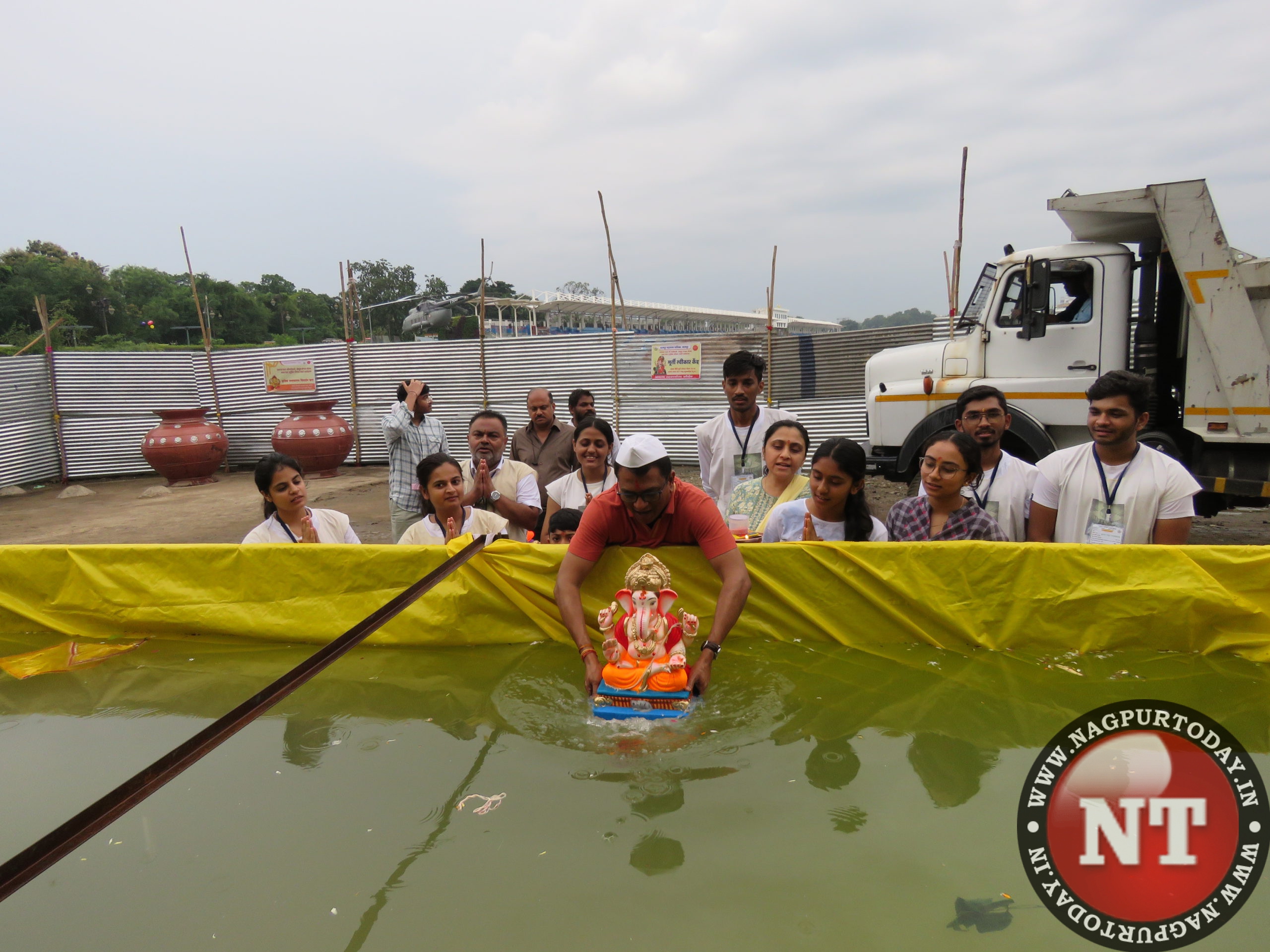 Noteworthy response to Eco friendly Ganpati Idol immersion in Nagpur city