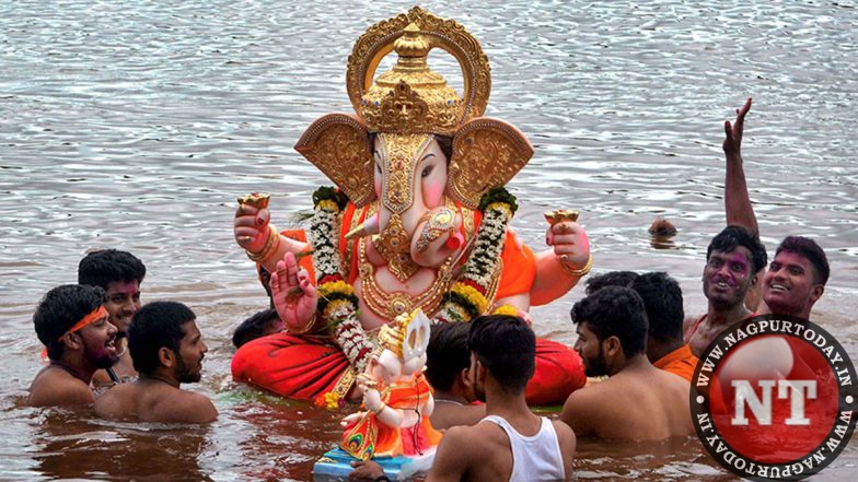 Ganapati Visarjan in Nagpur: 1,274 idols, including 30 PoP, immersed on ...