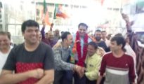 Virendra Kukreja accorded grand welcome at Nagpur Airport