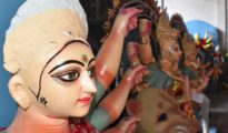 Artists putting final touches to Goddess Durga idols for Navratri fest in Nagpur