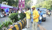 NMC keeps Deekshabhoomi clean during Dhammachakra Pravartan Din