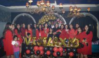 Vibrant Celebration: Host Viji Throws a Spectacular Birthday Bash for 30 Guests with a Red-themed Extravaganza