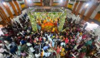 Devotees throng Tekdi Ganesh Temple to welcome New Year with blessings