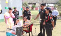 Felicitation  of braved widows EX serviceman By army