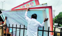 NMC officials do not dare to remove BJP hoardings, charges NCP leader Vedprakash Arya