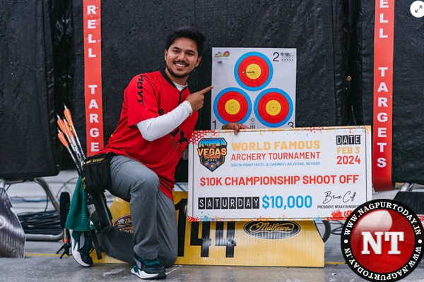 Another Triumph: Nagpur’s Ojas bags shoot off gold in Las Vegas archery event