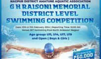 G H Raisoni Memorial Swimming Competition to begin in Nagpur