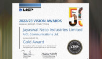 Jayaswal Neco Industries clinches Gold at Prestigious Global Awards for Annual Report Excellence