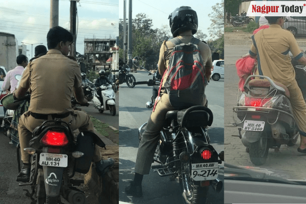Video: Cops flouting traffic norms on street, claim Nagpur citizens