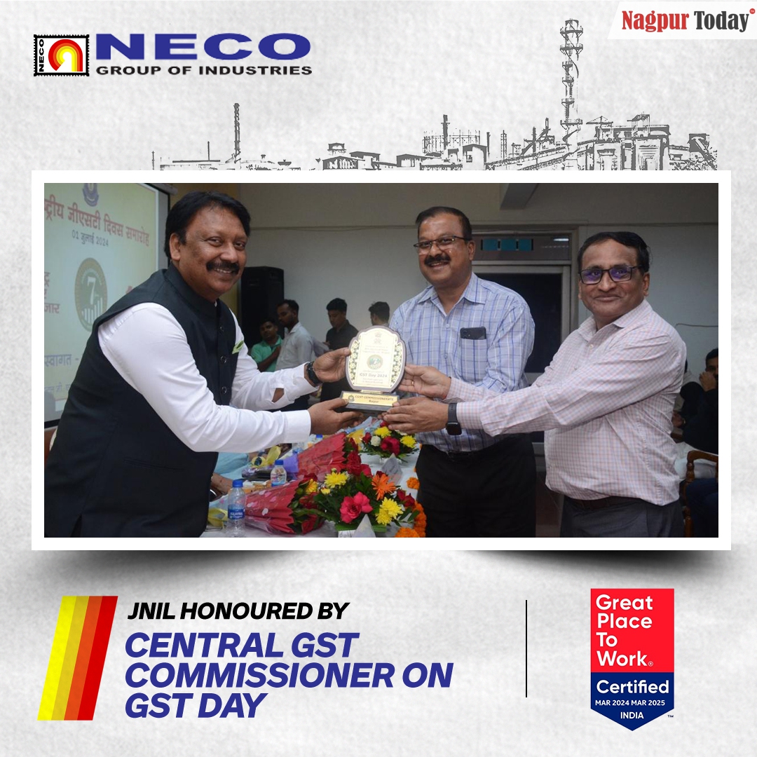 Jnil Jayaswal NECO Industries Ltd honored on GST Day by Commissioner of ...