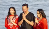 CM Fadnavis, family take holy dip at Maha Kumbh Sangam