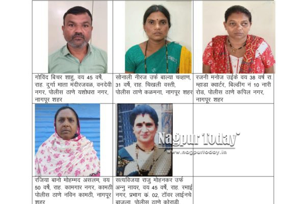 नागपूर पोलिसांची मोठी कारवाई; पाच सराईत गुन्हेगार हद्दपार