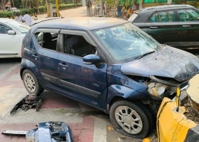 Two-Vehicle Accident in Nagpur’s Reshimbagh Area; No Casualties Reported