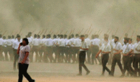 Unshaken in the storm: RSS Swayamsevaks march on as Nagpur battles nature’s fury!!