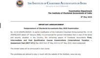 ICAI postpones CA May 2025 Exams
