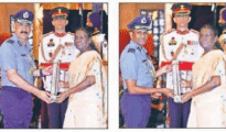 Air Marshal Ghuratia, Air Vice Marshal Chaudhary from HQMC decorated with AVSM