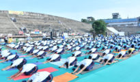 Nagpur Unites for Wellness: Thousands Gather at Yeshwant Stadium for International Yoga Day Celebration