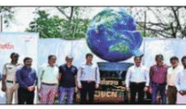 NMC unveils ‘Prithvi’ sculpture, made from discarded plastic bottles