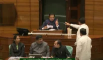 Congress MLA Nana Patole climbs Speaker’s podium, suspended from Assembly for a day