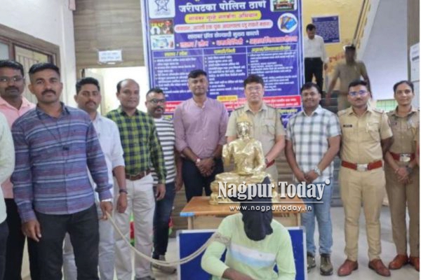 Jaripatka Police Nab Man for Brass Buddha Idol, Cash Theft in Nagpur
