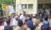 नागपूर महापालिका मुख्यालयावर काँग्रेसचा धडक मोर्चा;जीपीएस लोकेशनसह पक्षाचे आगळेवेगळे आंदोलन!