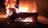 Bus catches fire on Mumbai-Goa highway, narrow escape for 44 passengers