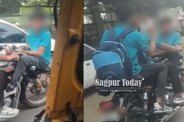 Nagpur Ramnagar: 3 Minors’ Bullet Stunt Video Viral, ₹8.5K Fine Imposed