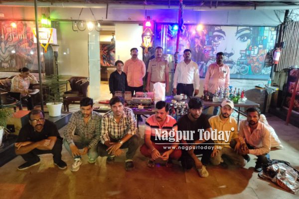Nagpur Police Bust Illegal Hookah at Firangi Resto & Lounge, Nine Booked