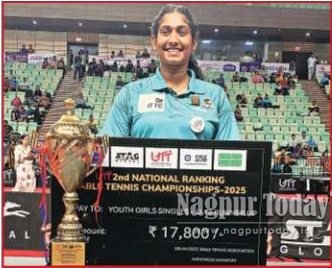 Nagpur’s Jennifer wins national table tennis youth silver