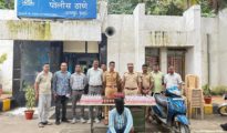 एमआईडीसी पुलिस ने गांजा, शराब और चोरी का माल जब्त किया; २४ घंटे में १.३८ लाख का मुद्देमाल, ५ आरोपी गिरफ्तार