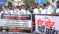 नागपूरात युवक काँग्रेस आक्रमक;भाजपावर मतदान चोरीचे आरोप 