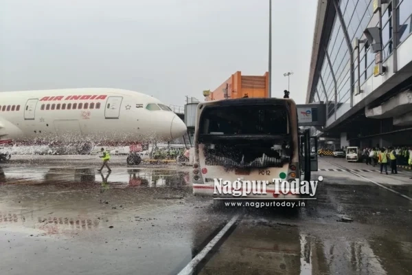 Air India bus catches fire at Delhi Airport, no casualty