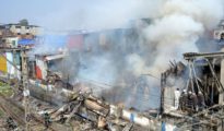 Fire at Mumbai’s Dharavi disrupts local train services
