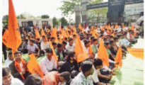 ABVP stages massive protest at RTMNU, submits 36-point charter of demands